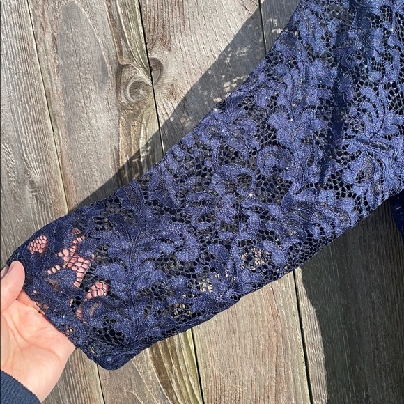 NWT - 2x formal navy dress, 3/4 sleeve - Picture 4 of 6